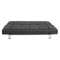 Canap&eacute; convertible cuir noir 3 places Manhattan