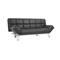 Canap&eacute; convertible cuir noir 3 places Manhattan