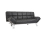 Canap&eacute; convertible cuir noir 3 places Manhattan