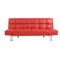 Canap&eacute; convertible cuir rouge 3 places Manhattan