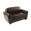 Canap&eacute; enfant 2 places en cuir marron - BABY CLUB