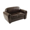 Canap&eacute; enfant 2 places en cuir marron - BABY CLUB