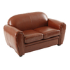 Canap&eacute; enfant 2 places en cuir marron clair - BABY CLUB