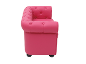 Canap&eacute; enfant 2 places framboise  -  BABY CHESTERFIELD
