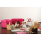 Canap&eacute; enfant 2 places framboise  -  BABY CHESTERFIELD