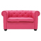 Canap&eacute; enfant 2 places framboise  -  BABY CHESTERFIELD