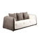 Canap&eacute; moderne blanc et gris cendr&eacute; en microfibre Italia