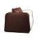 Canap&eacute; moderne chocolat et blanc 2 places en microfibre Italia