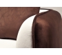 Canap&eacute; moderne chocolat et blanc 2 places en microfibre Italia