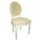 Chaise baroque salle &agrave; manger blanc MEDAILLON (lot de 2)