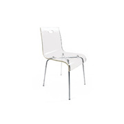 Chaise cuisine / salle &agrave; manger design CINDY transparente image pub1