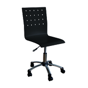 Chaise de bureau noire &agrave; roulettes ALEXIA image pub1