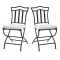 Chaise de cuisine / salle &agrave; manger acier FLORENCE (lot de 2)