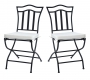 Chaise de cuisine / salle &agrave; manger acier FLORENCE (lot de 2)