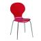 Chaise de cuisine / salle &agrave; manger design bois rouge ABIGAIL (lot de 4)