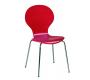 Chaise de cuisine / salle &agrave; manger design bois rouge ABIGAIL (lot de 4)