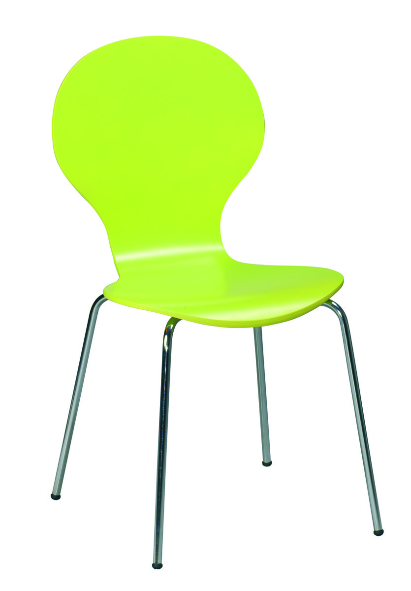Chaise de cuisine / salle &agrave; manger design bois vert ABIGAIL (lot de 4)