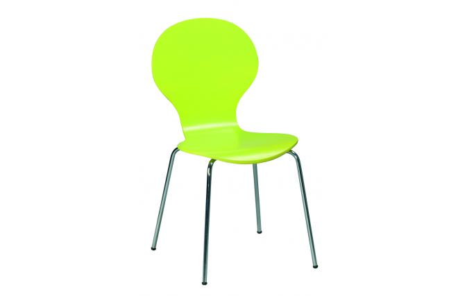 Chaise de cuisine / salle &agrave; manger design bois vert ABIGAIL (lot de 4)