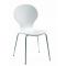 Chaise de cuisine / salle &agrave; manger design en bois blanc ABIGAIL (lot de 4)