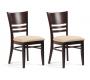 Chaise de cuisine / salle &agrave; manger en bois weng&eacute; FREDDIE (lot de 2)