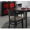 Chaise de cuisine / salle &agrave; manger en bois weng&eacute; GRACE (lot de 2)