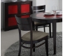 Chaise de cuisine / salle &agrave; manger en bois weng&eacute; GRACE (lot de 2)