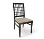 Chaise de cuisine / salle &agrave; manger en bois weng&eacute; KORINA (lot de 2) 