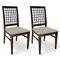 Chaise de cuisine / salle &agrave; manger en bois weng&eacute; KORINA (lot de 2) 