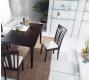 Chaise de cuisine / salle &agrave; manger en bois weng&eacute; MARC (lot de 2)