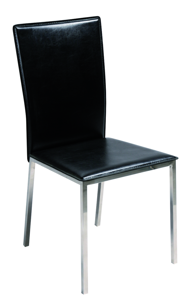 Chaise de cuisine / salle &agrave; manger noir moderne INOLA (lot de 4)