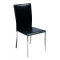 Chaise de cuisine / salle &agrave; manger noir moderne INOLA (lot de 4)