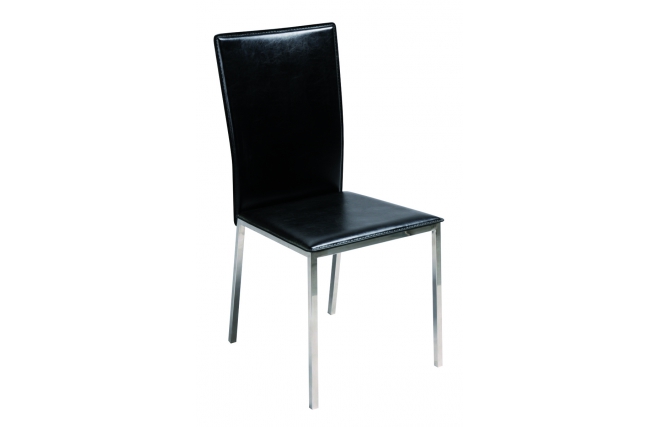 Chaise de cuisine / salle &agrave; manger noir moderne INOLA (lot de 4)