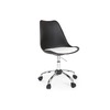 Chaise design &agrave; roulettes noir NEW STEEVY