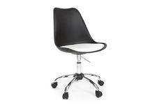 Chaise design &agrave; roulettes noir NEW STEEVY