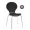 Chaise design bois noir ABIGAIL (lot de 4)