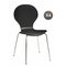 Chaise design bois noir ABIGAIL (lot de 4)