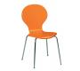 Chaise design bois orange ABIGAIL (lot de 4)