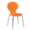 Chaise design bois orange ABIGAIL (lot de 4)