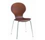 Chaise design bois weng&eacute; ABIGAIL (lot de 4)
