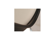 Chaise design pivotante noir et blanc STEEVY