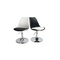 Chaise design pivotante noir et blanc STEEVY