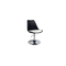 Chaise design pivotante noir et blanc STEEVY