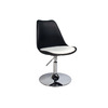 Chaise design pivotante noir et blanc STEEVY