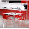Chaise design rouge en plexiglas CINDY