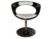 Chaise / fauteuil design r&eacute;tro noir et blanc GROOVY
