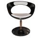 Chaise / fauteuil design r&eacute;tro noir et blanc GROOVY