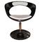 Chaise / fauteuil design r&eacute;tro noir et blanc GROOVY