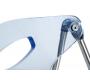 Chaise plexiglas pliante bleu moderne JULIE (lot de 4)