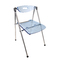 Chaise plexiglas pliante bleu moderne JULIE (lot de 4)
