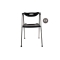 Chaise plexiglas pliante moderne noir JULIE (lot de 4)